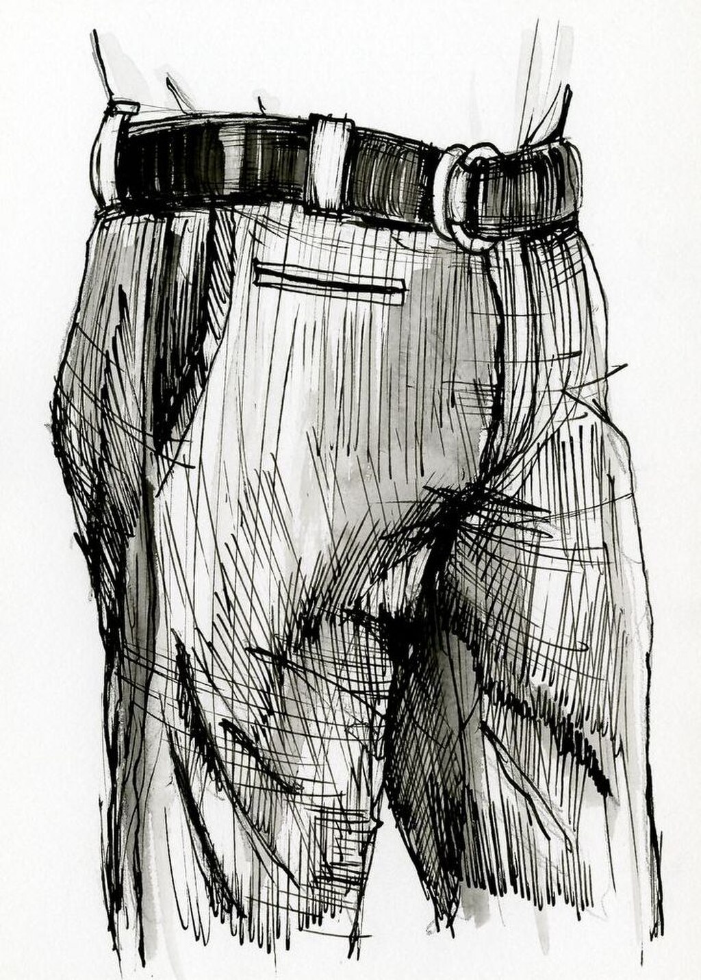 皮鞋与腰带细节