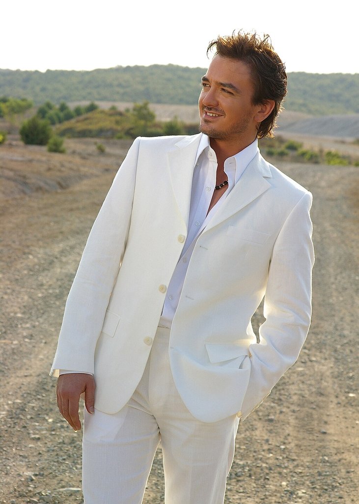 休闲奢华风格亚麻西装