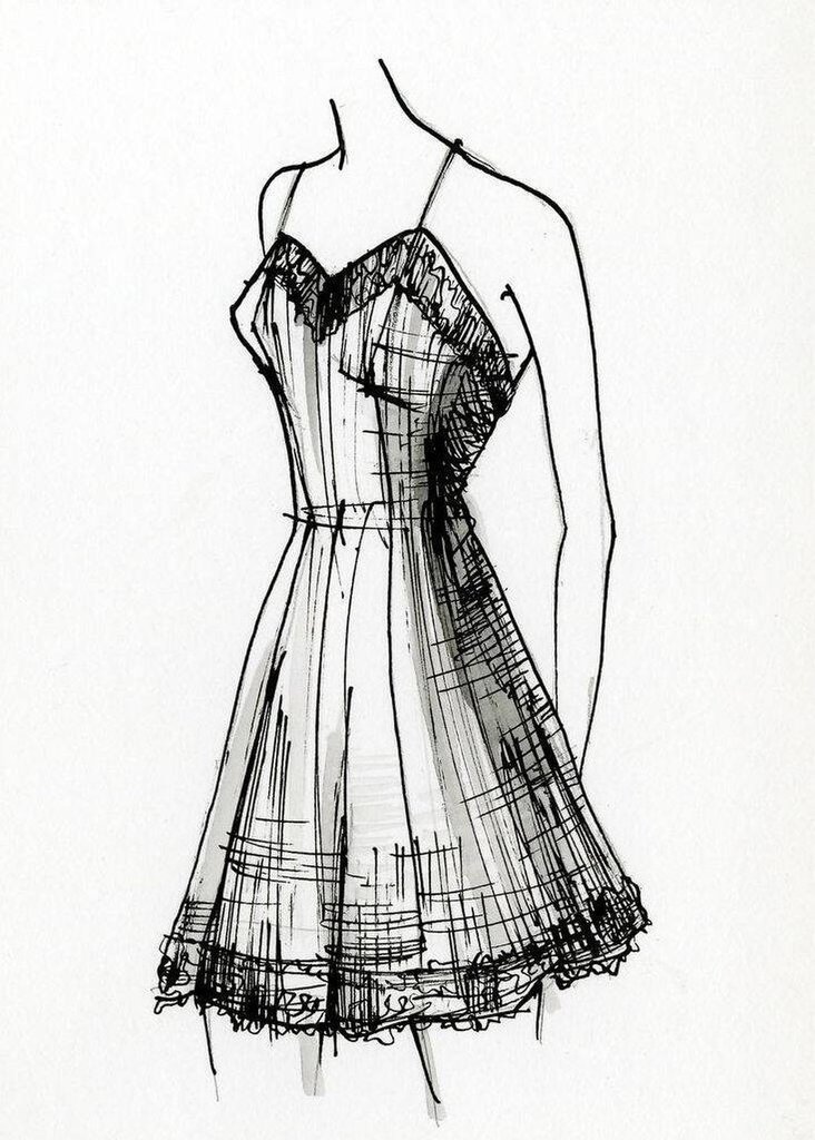 简约线条连衣裙