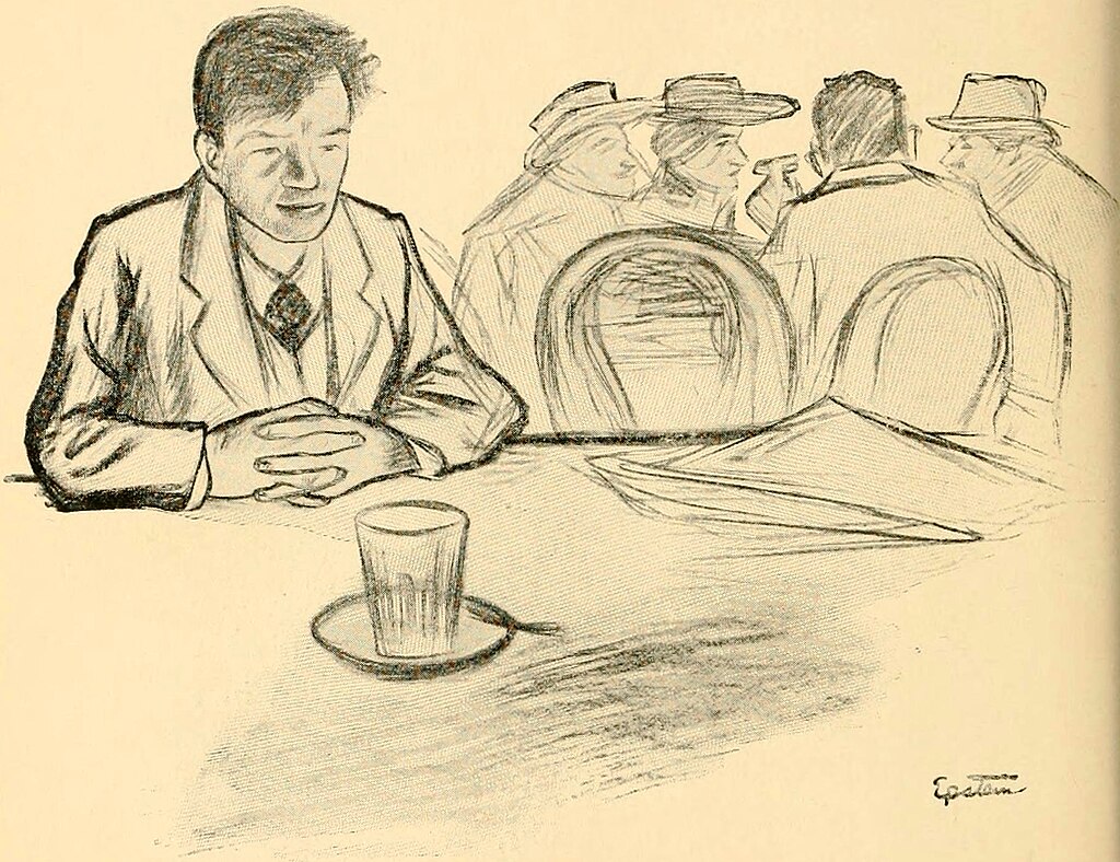 咖啡馆阅读场景