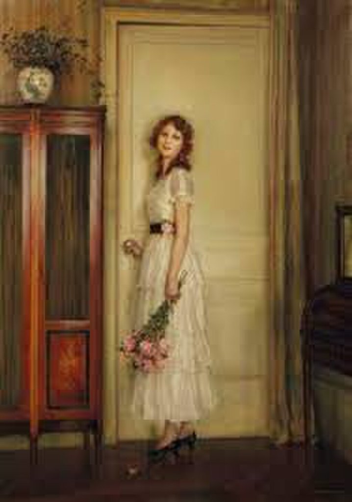 复古格纹连衣裙