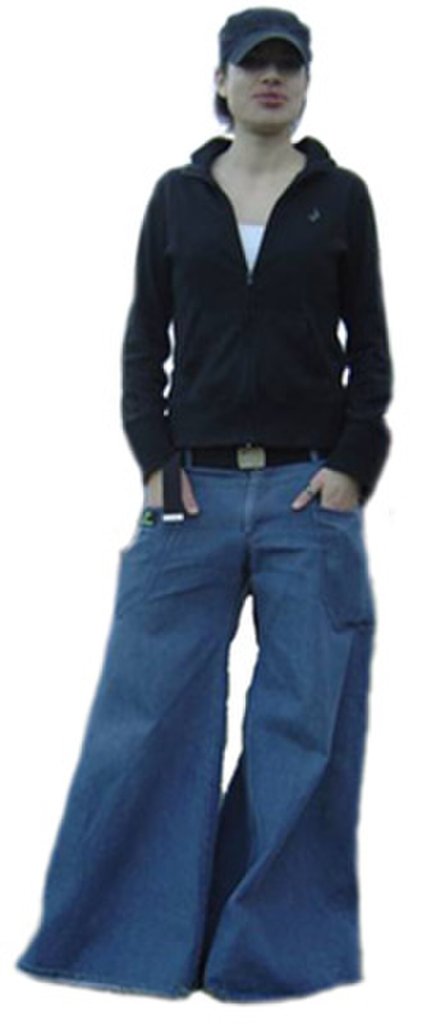 宽松牛仔裤造型