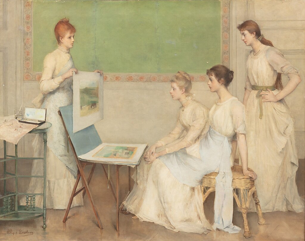 艺术家工作室中的女性