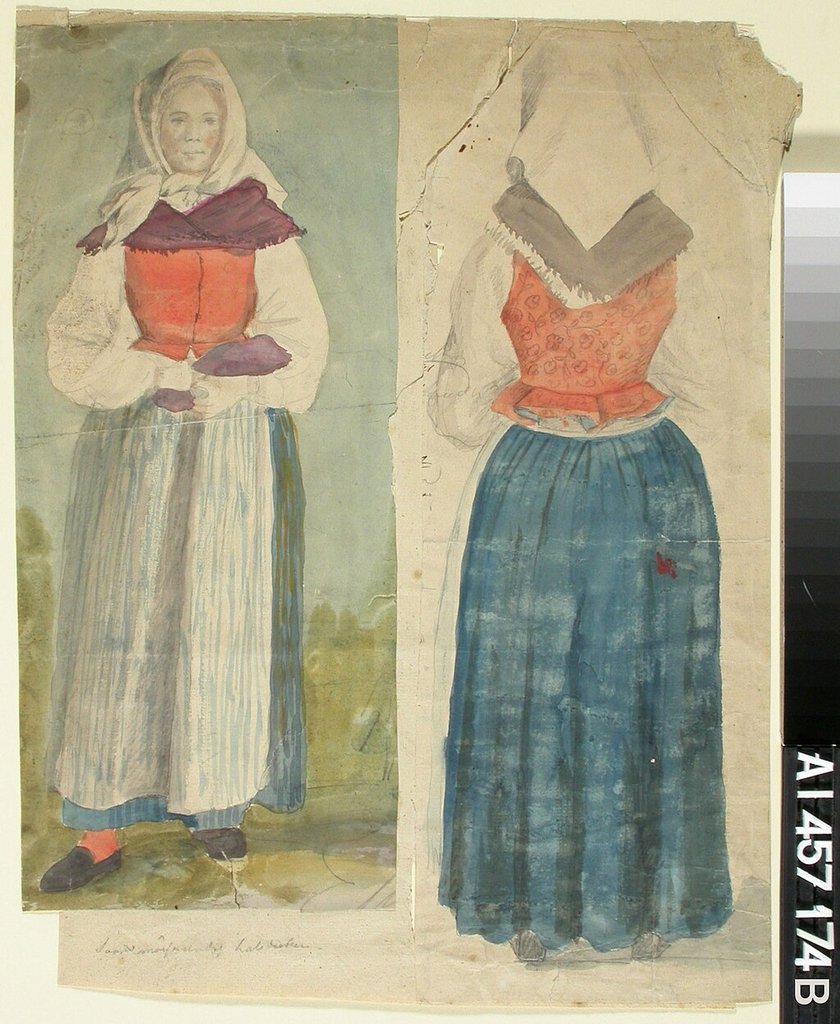 传统服饰正反面展示