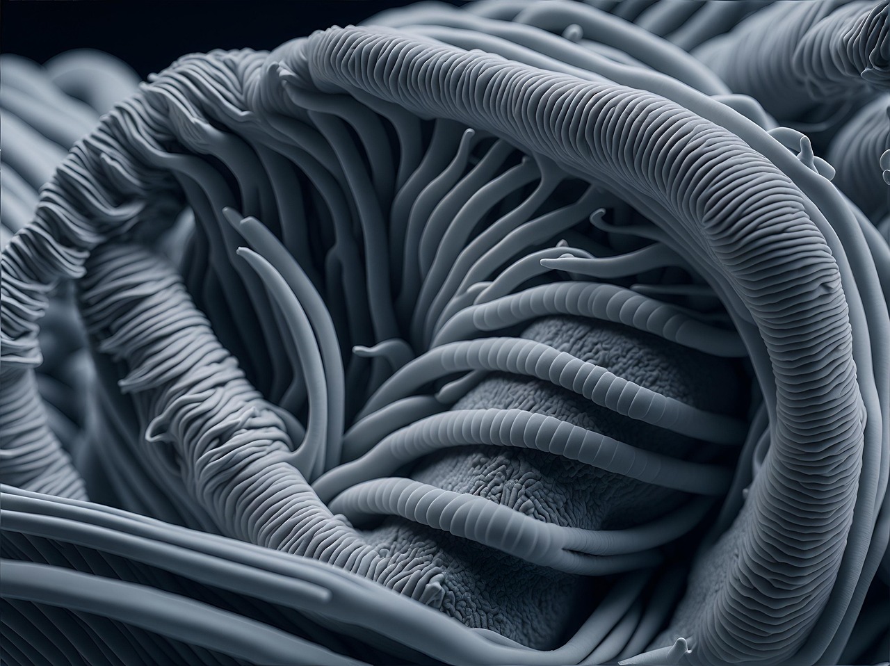 3D打印织物细节，微距展示独特纹理