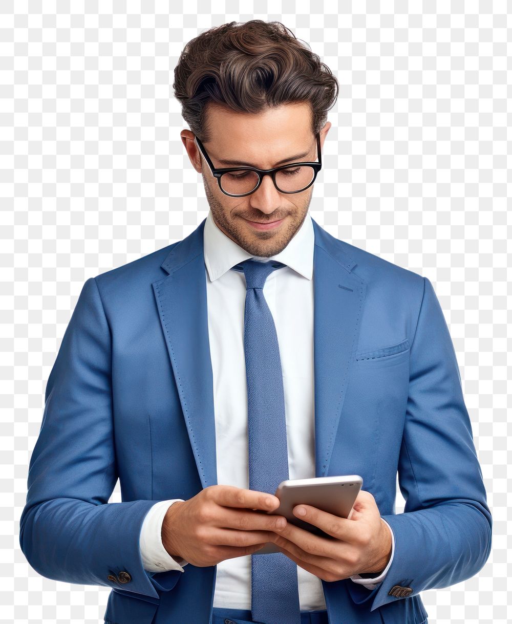 商务人士穿着蓝色西装